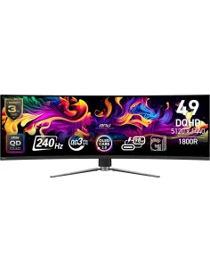 MSI MPG 491CQPX QD-OLED 49" QD-OLED UltraWide Dual QHD 240Hz Curva USB-C