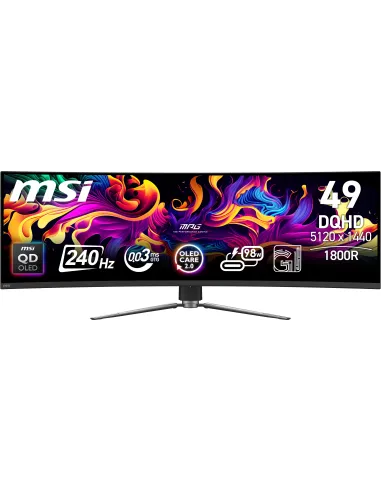 MSI MPG 491CQPX QD-OLED 49" QD-OLED UltraWide Dual QHD 240Hz Curva USB-C