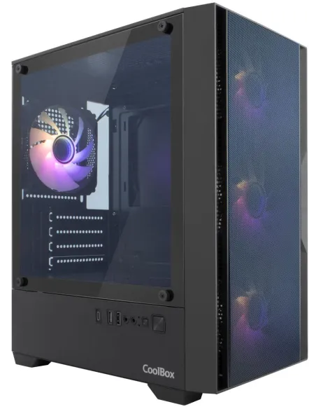 CoolBox GM220 MPFusion Cristal Templado ARGB USB 3.2 Negro