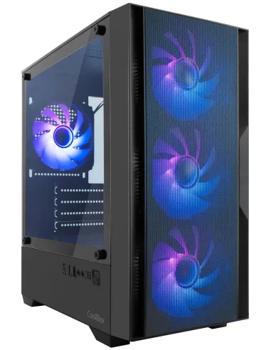 CoolBox GM220 MPFusion Cristal Templado ARGB USB 3.2 Negro