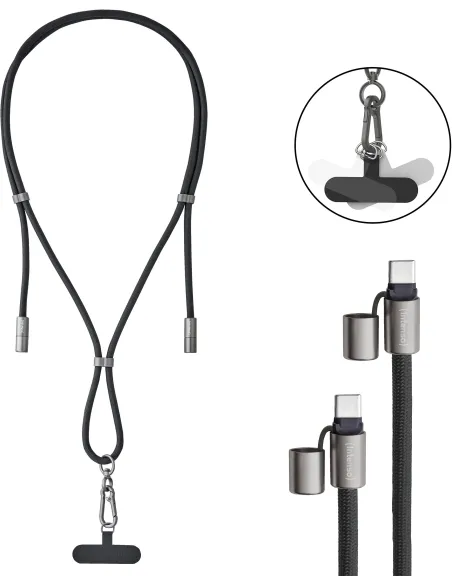 Intenso 7991000 Cable USB-C Trenzado 1.65M Negro