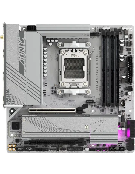Placa Base Gigabyte B650M AORUS ELITE AX ICE