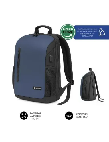 Subblim Nomad Xpand Air Padding Mochila para Portátiles de hasta 15.6" Azul