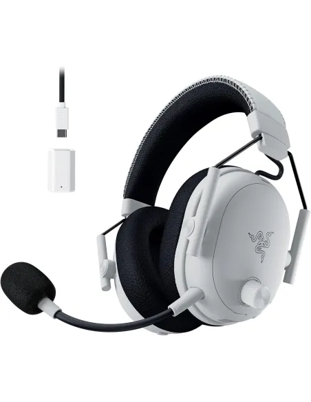 Razer BlackShark V3 Pro White Auriculares Inalámbricos HyperSpeed ANC con audio espacial THX Blancos