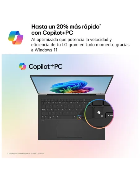 Portátil Ultrabook LG Gram pro 16Z90TS-G.AU99B con 11 Home