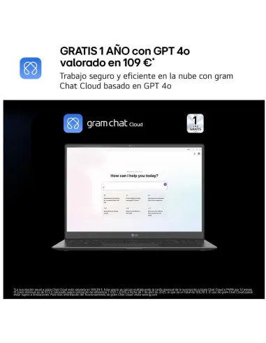 Portátil Ultrabook LG Gram pro 16Z90TS-G.AU99B con 11 Home