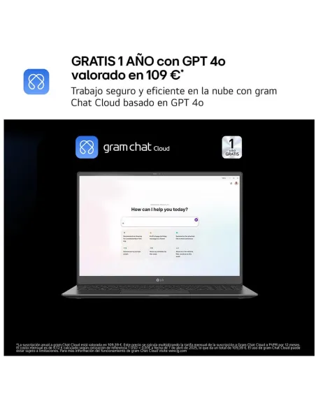 Portátil Ultrabook LG Gram pro 16Z90TS-G.AU99B con 11 Home
