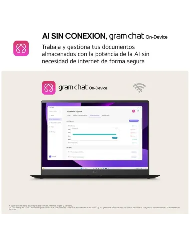 Portátil Ultrabook LG Gram pro 16Z90TS-G.AU99B con 11 Home