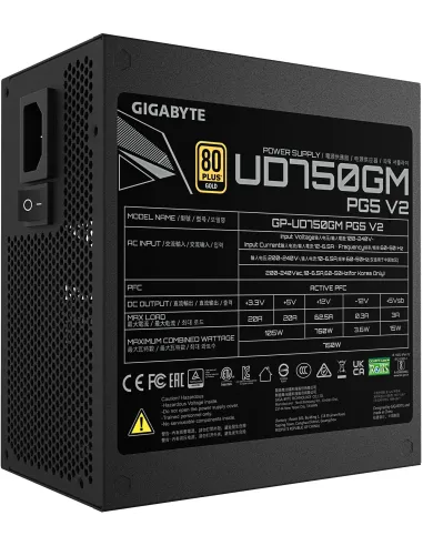 Fuente de Alimentación Gigabyte UD750GM PG5 V2 Negra
