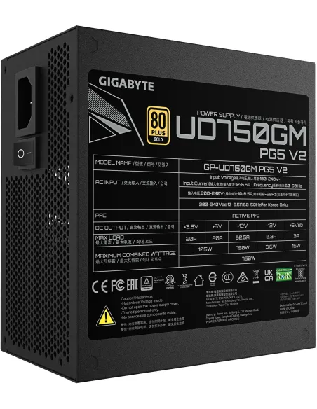 Fuente de Alimentación Gigabyte UD750GM PG5 V2 Negra
