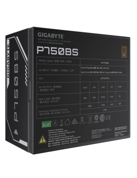 Gigabyte GP-P750BS 750W 80 Plus Bronze