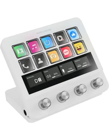Mars Gaming MSDPROW Control Deck Blanco