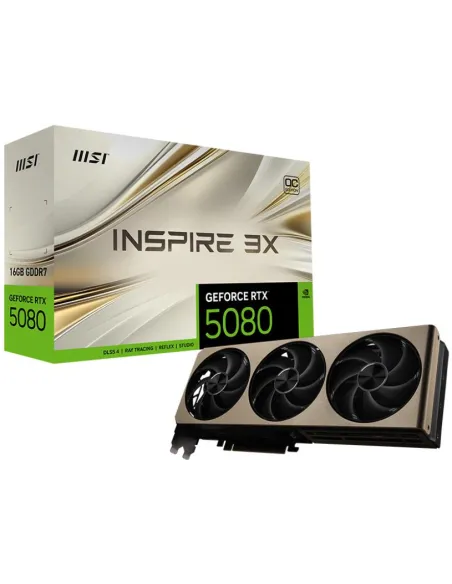 MSI GeForce RTX 5080 INSPIRE 3X OC 16GB GDDR7 Reflex 2 RTX AI DLSS4