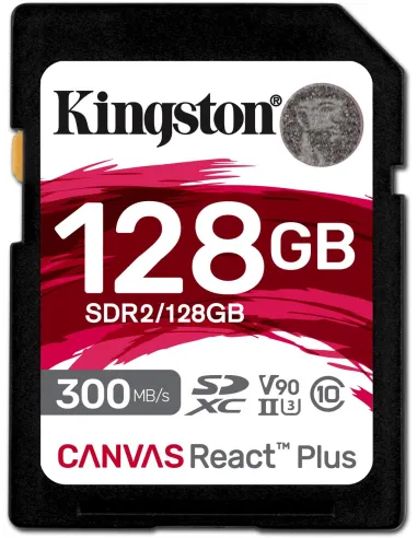 Kingston Canvas React Plus SDXC 128GB UHS-II V90 U3 Clase 10