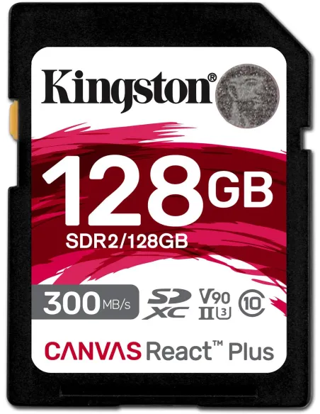 Kingston Canvas React Plus SDXC 128GB UHS-II V90 U3 Clase 10