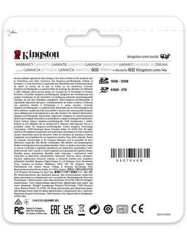 Tarjeta de Memoria Kingston Canvas React Plus SDXC 128GB