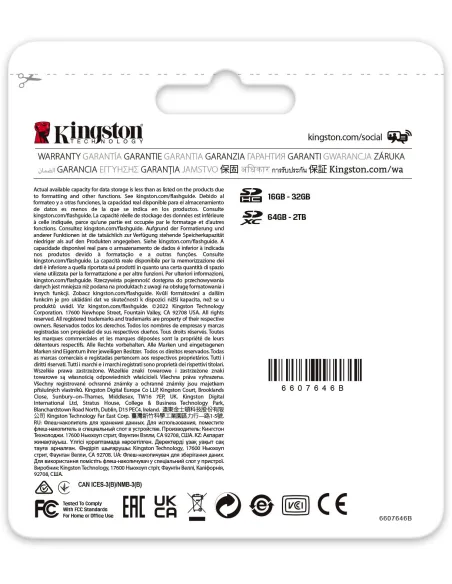 Tarjeta de Memoria Kingston Canvas React Plus SDXC 128GB