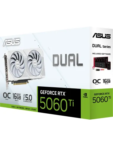 Tarjeta Gráfica ASUS GeForce RTX 5060 Ti Dual OC White