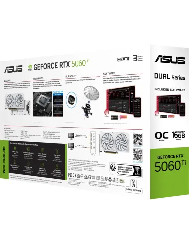 Tarjeta Gráfica ASUS GeForce RTX 5060 Ti Dual OC White