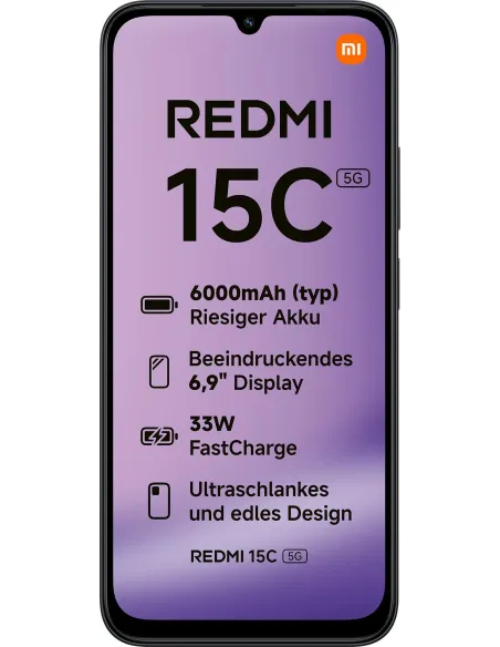 Smartphone Xiaomi Redmi 4/128GB Negro 5G con 6000 mAh