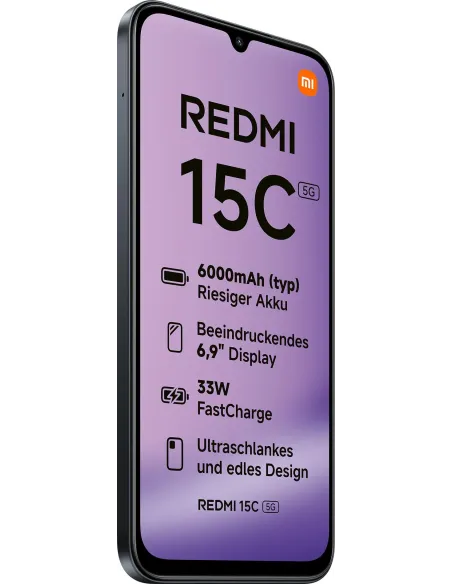 Smartphone Xiaomi Redmi 4/128GB Negro 5G con 6000 mAh