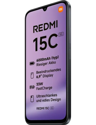 Smartphone Xiaomi Redmi 4/128GB Negro 5G con 6000 mAh