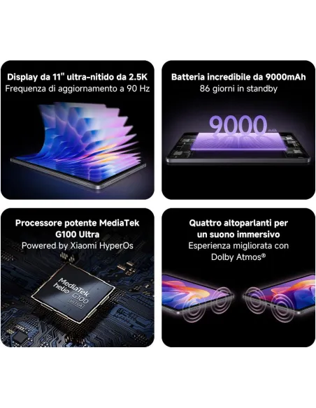 Tablet Xiaomi Redmi Pad 2 11" 4/128GB Gris Grafito