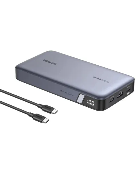Ugreen 90597A Nexode 25000mAh 145W Carga Rápida Portátil Gris