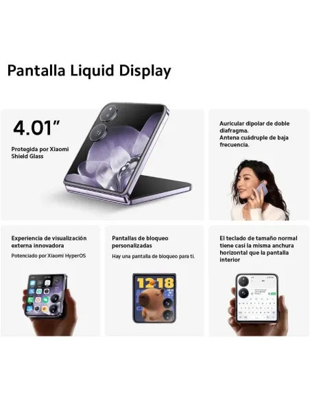 Smartphone Xiaomi MIX Flip 5G 12/512GB púrpura