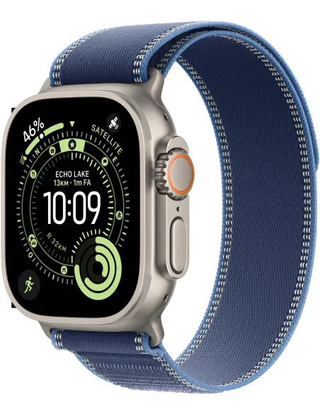 Apple Watch Ultra 3 GPS + Cellular 49mm MEWU4QL/A Titanio Natural Correa Loop Trail Azul/Azul Brillante M/L