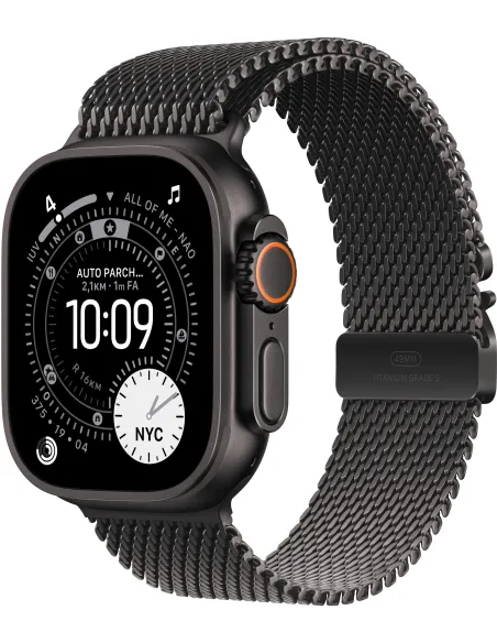 Apple Watch Ultra 3 GPS + Cellular 49 mm Black Titanium Case with Black Titanium Milanese Loop (Talla M)