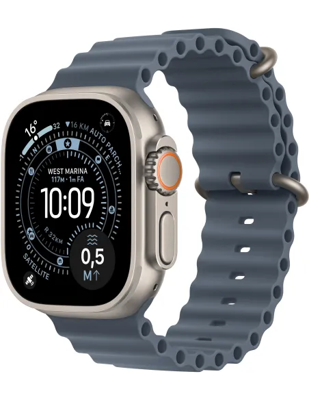 Apple Watch Ultra 3 GPS + Cellular 49mm Caja de Titanio Natural con Correa Ocean Azul Naútico