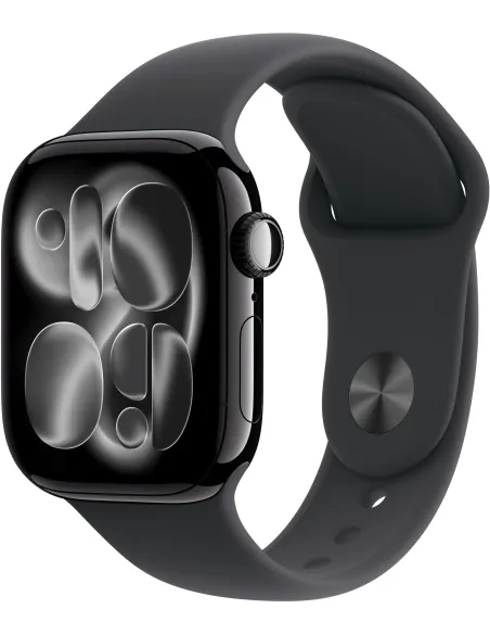 Apple Watch Series 11 GPS 42mm MEQT4QL/A Caja de Aluminio Negro Azabache con Correa Deportiva Negra S/M
