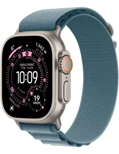 Apple Watch Ultra 3 GPS + Cellular 49mm MEWP4QL/A Caja de Titanio Natural con Correa Ocean Azul Naútico (Talla L)-AATWAB0615
