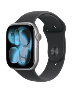Apple Watch Series 11 GPS 46mm MEV04QL/A Caja de Aluminio Gris Espacial con Correa Deportiva Negra S/M-AATWAB0623