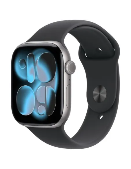 Apple Watch Series 11 GPS 46mm MEV04QL/A Caja de Aluminio Gris Espacial con Correa Deportiva Negra S/M