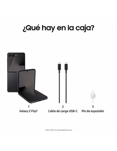 Smartphone Samsung Galaxy Z Flip7 5G 12GB/256GB Negro