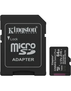 Kingston Canvas Select Plus Gen3 SDCS3/64GB microSDXC UHS-I Clase 10 + Adaptador SD-CAMA63273