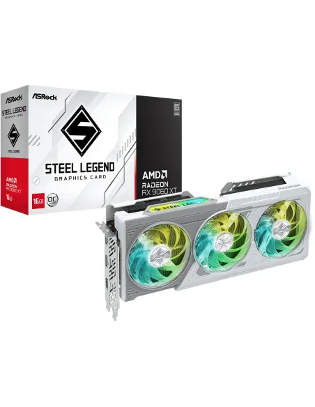 AsRock AMD Radeon RX 9060 XT Steel Legend OC 16GB Blanca