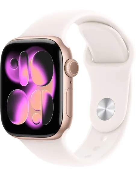 Apple Watch Series 11 GPS 42mm Caja de Aluminio Oro Rosa con Correa Deportiva Rosa Rubor M/L