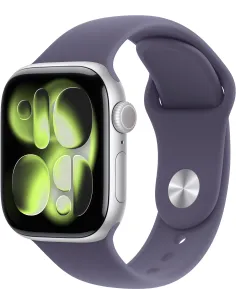 Apple Watch Series 11 GPS 42mm MEU74QL/A Caja de Aluminio Plata con Correa Deportiva Niebla Lila (Talla M/L)-AATWAB0628