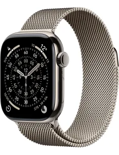 Apple Watch Series 11 GPS + Cellular 42mm MF8P4QL/A Caja de Titanio Natural con Pulsera Milanese Loop Natural (Talla Única)-AATWAB0630