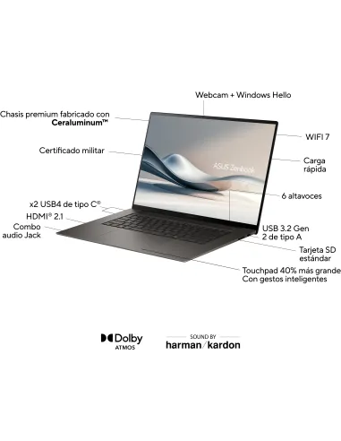 Asus Zenbook S 16 OLED UM5606WA-RK320W Copilot+ PC Ryzen 9 AI 370/32GB/1TB SSD/16" W11 Home