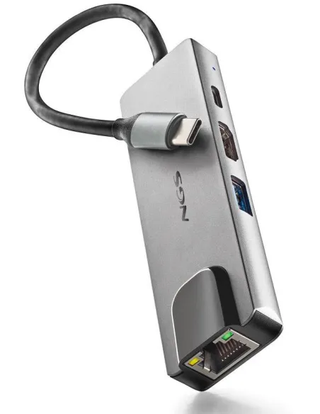 NGS Wonderdock Supra Adaptador HUB USB-C a 1x USB 3.0/1x USB-C PD 100W/1x HDMI 4K/1x RJ-45