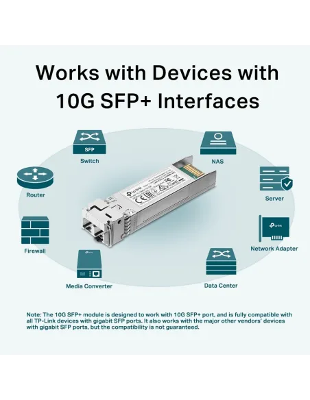 TP-Link TL-SM5110-SR Módulo Transceptor SFP+ de Fibra Óptica 300M