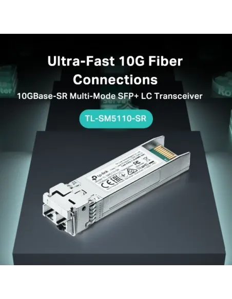 TP-Link TL-SM5110-SR Módulo Transceptor SFP+ de Fibra Óptica 300M
