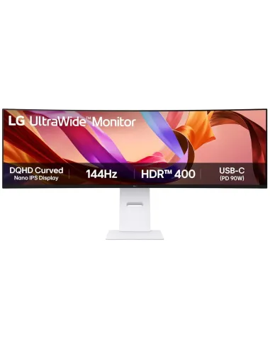 LG UltraWide 49U950A-W Panel Nano IPS Curvo de 49" DQHD 144Hz HDR 400 Blanco