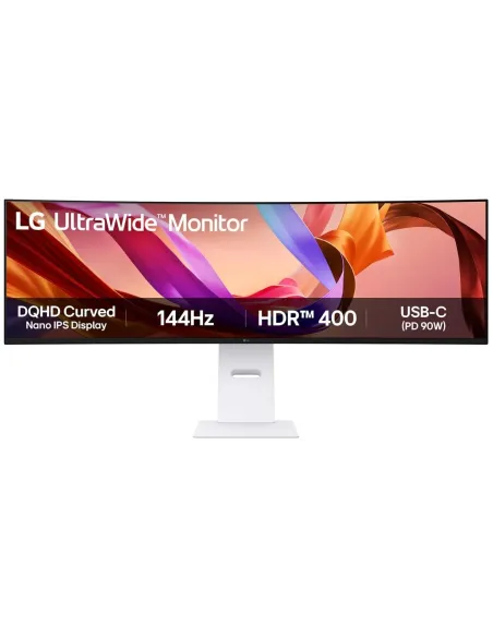 LG UltraWide 49U950A-W Panel Nano IPS Curvo de 49" DQHD 144Hz HDR 400 Blanco