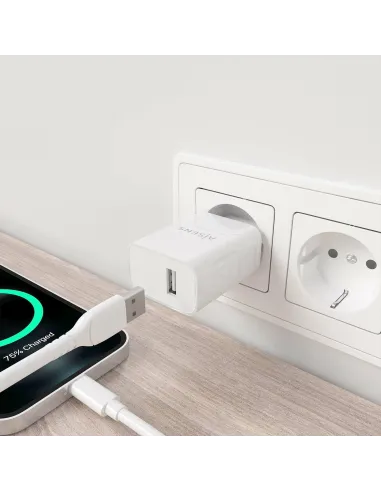 Aisens A110-0853 Cargador USB-A 10,5 W Blanco