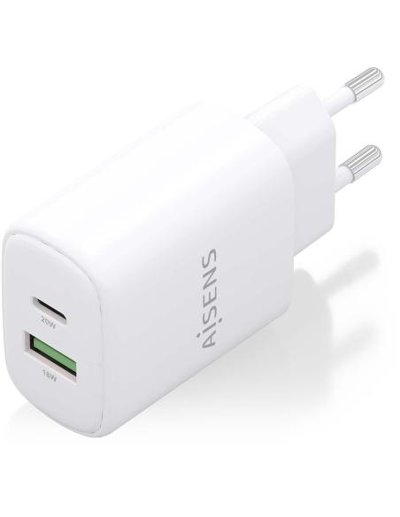 Aisens A110-0909 Cargador USB-A/USB-C Blanco